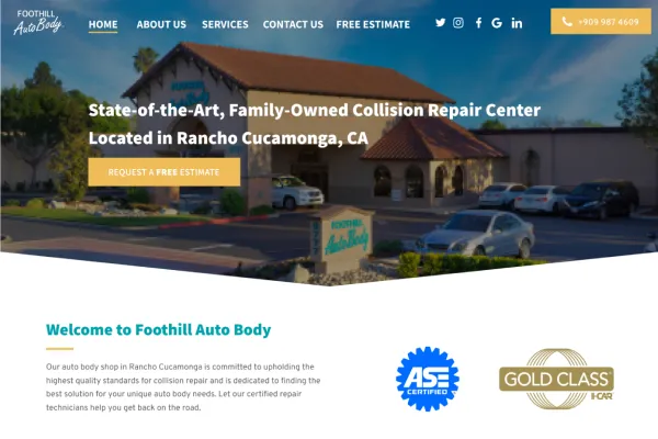 Foothill Autobody Website