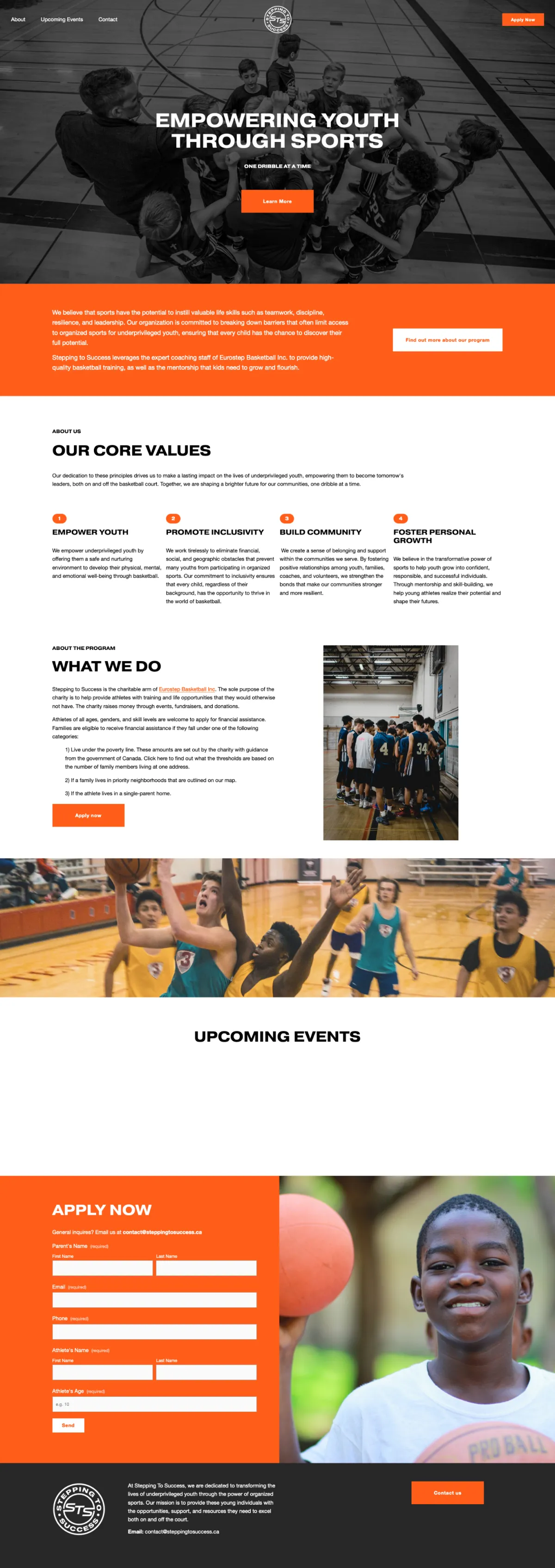 Stepping to Success Website